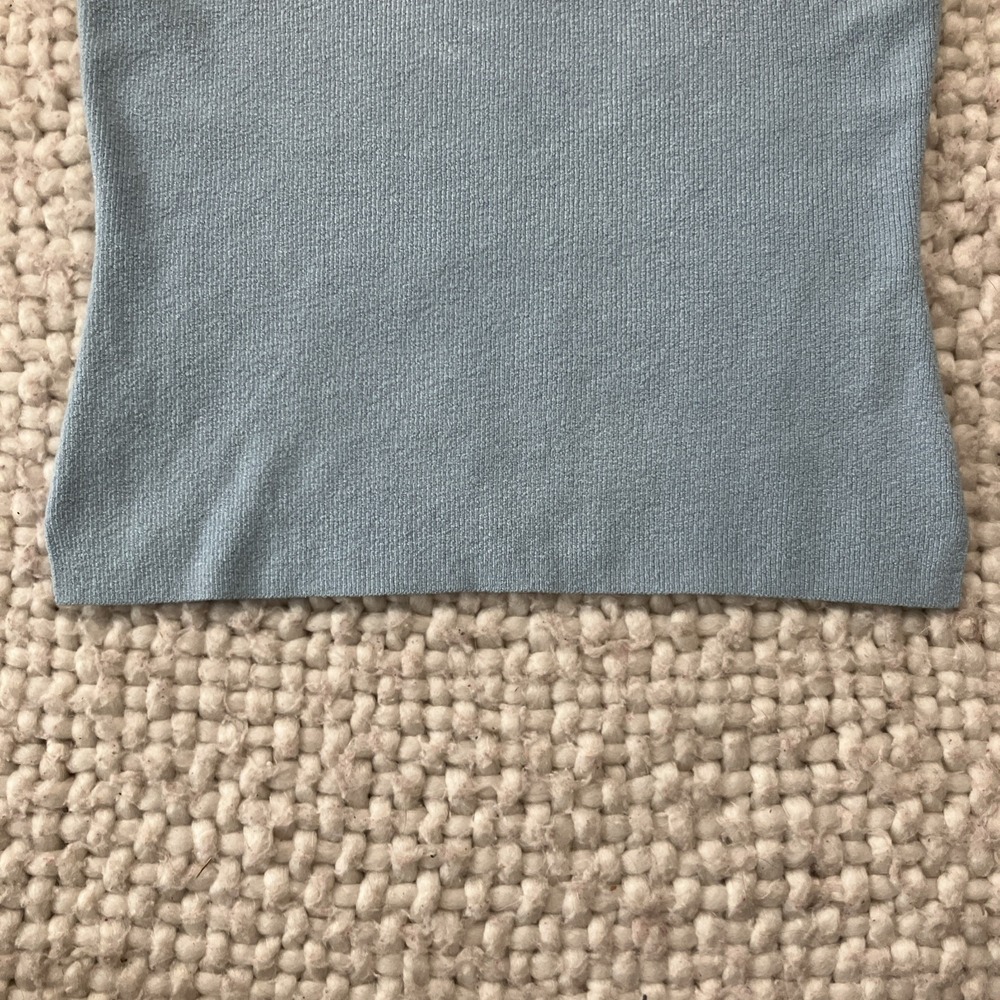 Y2K The Limited Ribbed Tank Top Deep V Blue Medium Preppy Academia‎ - Picture 5 of 10